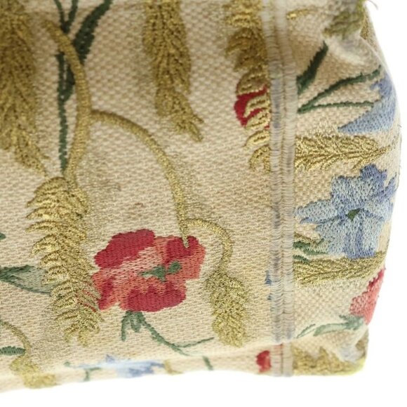 Dior Book Tote Hibiscus Beige Gold Canvas - Picture 5 of 6